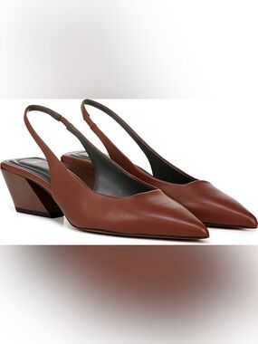 Franco Sarto Leather Pointed Toe Slingback